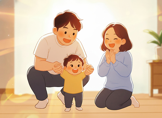 PSD 행복 아들 일러스트 가족 모션 놀이 엄마 아침 주택 사랑 웃음 부모 방 아기 아빠 연습 즐거움 보살핌 순간 국내일러스트 주간 감정 관계 표정 사람 건물 파일형식