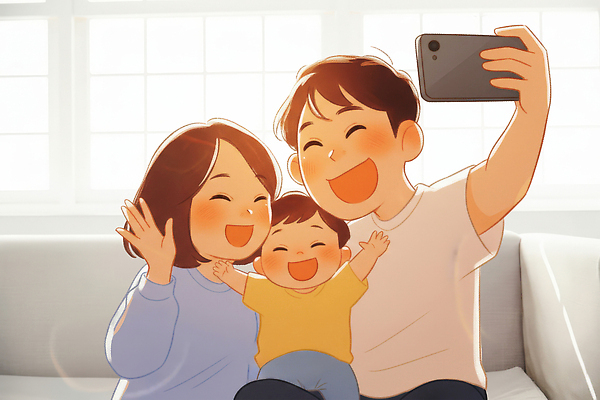 PSD 행복 감정 어린이 포즈 거실 일러스트 가족 놀이 표정 사랑 웃음 일상 빛 부모 소파 도전 아기 추억 셀프카메라 순간 국내일러스트 컨셉 의자 관계 사람 라이프 사진촬영 파일형식