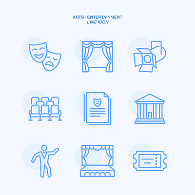 아이콘 문화 예술 상징 의자 공연 무대 게임 티켓 군중 극장 드라마 연극 대본 2D아이콘 AI파일 가구 놀이 문화예술 사람 이벤트 파일형식 벡터