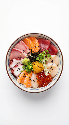 JPG 편집이미지 조개 어류 초밥 고추냉이 참치 해산물 덮밥 간장 연어 광어 일본음식 카이센동 편집실사 AI포토 AI콘텐츠 음식 어패류 수중동물 양념 CG 파일형식