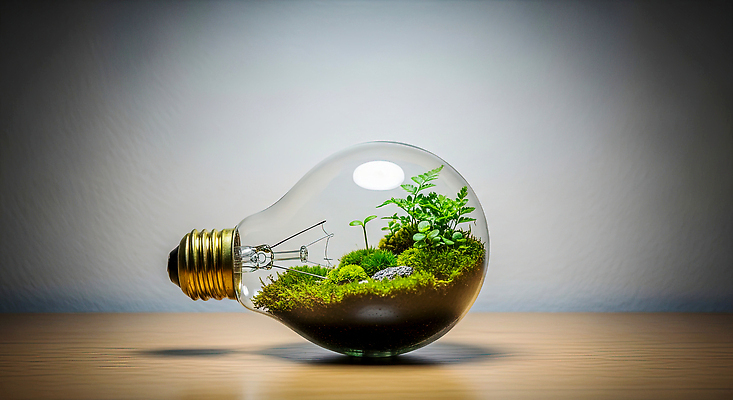 JPG 식물 편집이미지 디자인 재료 전구 자연 생명 조명 실내 이끼 환경 정원 성장 생태계 유지 이미지편집 AI컴퓨터그래픽 AI콘텐츠 내부 파일형식