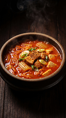 JPG 편집이미지 한식 음식 재료 육류 요리 뜨거움 찌개 두부 국물 쑥갓 맛집 김치찌개 돼지고기김치찌개 편집실사 AI포토 AI콘텐츠 채소 식재료 CG 파일형식