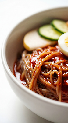 JPG 편집이미지 그릇 한식 음식 재료 오이 한국 요리 계란 식사 면류 냉면 점심 비빔냉면 편집실사 AI포토 AI콘텐츠 식기 아시아 채소 여름음식 알 CG 파일형식