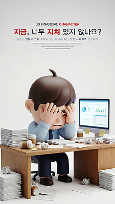 PSD 편집이미지 캐릭터 커피 그래프 잔 스트레스 사무실 3D 에너지 작업 직장인 책상 고민 문서 문제 서류판 재정 번아웃증후군 편집3D 직업 식기 감정 음료 가구 비즈니스 사무용품 사회이슈 디지털합성 파일형식