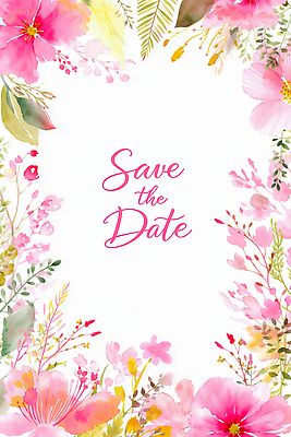 JPG 식물 디자인 꽃 종이 컬러 결혼 백그라운드 일러스트 캘리그라피 결혼식 수채화 프레임 이벤트 장식 여름 사각형 봄 축하 화려 날짜 초대 스타일 국내일러스트 AI일러스트 AI콘텐츠 도형 계절 컨셉 파일형식