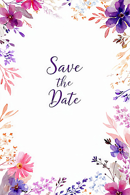 JPG 식물 디자인 기념일 꽃 컬러 백그라운드 일러스트 결혼식 문구용품 수채화 프레임 이벤트 그래픽 장식 축하 날짜 초대장 뷰티풀 국내일러스트 AI일러스트 AI콘텐츠 결혼 컨셉 카드_감사 오브젝트 파일형식