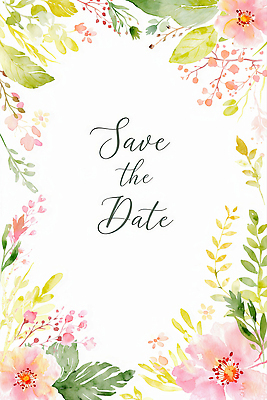 JPG 디자인 꽃 컬러 일러스트 자연 결혼식 문구용품 수채화 프레임 이벤트 장식 날짜 메시지 계획 알림 초대 부드러움 스타일 국내일러스트 AI일러스트 AI콘텐츠 식물 결혼 컨셉 감각 오브젝트 생태계 파일형식