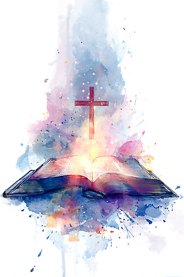 JPG 전통 기독교 종교 상징 십자가 일러스트 빛 성경 희망 기도 예수 그림 예배 커뮤니티 영감 국내일러스트 AI일러스트 AI콘텐츠 감정 종교용품 신_종교 파일형식