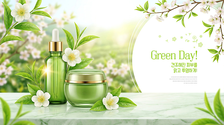 PSD 식물 편집이미지 자연 아이디어 건강 관리 초록색 뷰티 환경 화장품 상품 크림 피부관리 화장대 스킨케어 이미지편집 컬러 가구 컨셉 생태계 파일형식
