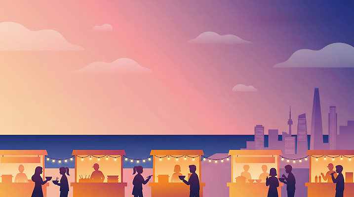 JPG 음식 바다 여행 일러스트 모션 조명 거리 해변 여름 빛 상점 식사 일몰 분위기 시장 맛 저녁 상인 고객 한강 스카이라인 야시장 국내일러스트 AI일러스트 AI콘텐츠 계절 컨셉 서울 노을 야간 랜드마크 파일형식