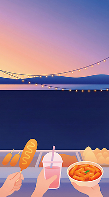 JPG 음료 음식 바다 야경 일러스트 가족 탁자 휴식 디저트 조명 풍경 해변 여름 친구 일몰 감자튀김 맛 저녁 즐거움 한강 핫도그 외식 야시장 국내일러스트 AI일러스트 AI콘텐츠 계절 감정 가구 컨셉 관계 감자 서울 패스트푸드 노을 튀김 시장 야간 랜드마크 파일형식 풍경_경치