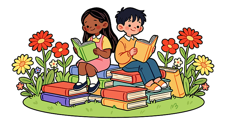 공원 꽃 어린이 꽃밭 일러스트 모션 상상 자연 이야기 소녀 소년 책 빨간색 초록색 여름 친구 학습 독서 꿈 즐거움 독서모임 국내일러스트 AI파일 식물 계절 공공시설 여자 교육 남자 감정 컬러 관계 사람 생태계 파일형식 벡터