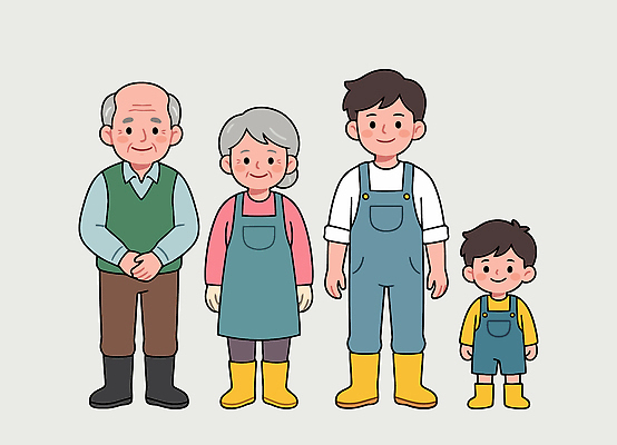 옷 할아버지 행복 아들 할머니 포즈 일러스트 가족 관계 모션 손자 함께함 웃음 여러명 모임 무대 연령 원예 친척 세대 국내일러스트 AI파일 여자 노년 남자 감정 다수 컨셉 표정 사람 취미 손주 파일형식 벡터