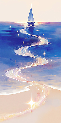 JPG 물결 예술 바다 여행 일러스트 자연 하늘 바람 항해 미술 풍경 해변 여름 반짝임 태양 평화 공간 배 수면 그림 국내일러스트 AI일러스트 AI콘텐츠 자연요소 계절 컨셉 배_교통 과일 모션 날씨 문화예술 물 생태계 파일형식