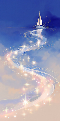 JPG 길 예술 바다 일러스트 자연 하늘 항해 풍경 물 여름 파란색 빛 반짝임 고요 표현 점 배 수면 분위기 뷰티풀 국내일러스트 AI일러스트 AI콘텐츠 자연요소 계절 컬러 컨셉 배_교통 과일 모션 생태계 파일형식