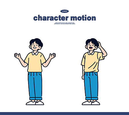 캐릭터 손 디자인 남자 감정 얼굴 포즈 일러스트 모션 웃음 사람 표현 고민 그림 상호작용 국내일러스트 AI파일 표정 신체부위 파일형식 벡터
