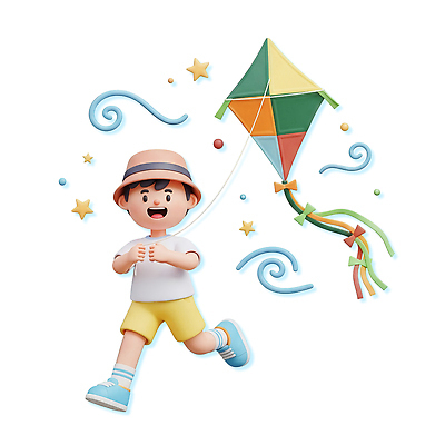 PSD 편집이미지 감정 별 어린이 컬러 모션 놀이 하늘 날리기 여름 연 즐거움 상상력 탄력 편집3D 자연요소 계절 사람 3D 놀이용품 파일형식