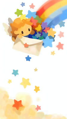 JPG 행복 감정 별 어린이 컬러 무지개 일러스트 상상 놀이 천사 이야기 상자 장난감 꿈 편지 그림 장면 국내일러스트 AI일러스트 AI콘텐츠 자연요소 사람 파일형식