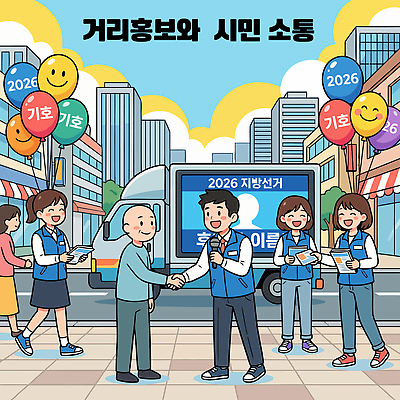 일러스트 모션 협력 버스 대화 사람 이벤트 정보 스탠드 도심 풍선 안내서 주민 지원 참여 지방선거 국내일러스트 AI파일 육상교통 조명 대중교통 말하기 도시 선거 파일형식 벡터