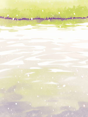 JPG 일러스트 자연 하늘 바람 풍경 잔디 초록색 물 여름 햇빛 반사 수중 소리 흐름 대기 물가 수면 조용 국내일러스트 AI일러스트 AI콘텐츠 자연요소 식물 계절 컬러 컨셉 날씨 태양 생태계 파일형식