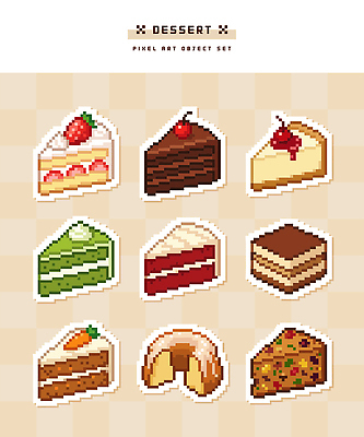 음식 컬러 조각 과일 일러스트 디저트 과자 케이크 초콜릿 식사 배열 체크무늬 생크림 초코케이크 딸기케이크 바닐라 애플파이 픽셀 버터크림 당근케이크 국내일러스트 AI파일 무늬 딸기 크림 파이_빵 파일형식 벡터