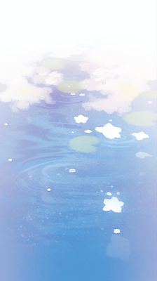 JPG 물결 하늘색 일러스트 자연 하늘 바람 풍경 일상 고요 벚꽃 수면 수중식물 수조 국내일러스트 AI일러스트 AI콘텐츠 자연요소 식물 꽃 날씨 라이프 물 파란색 생태계 파일형식