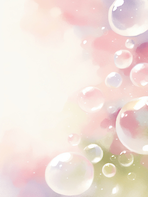 JPG 디자인 감정 예술 컬러 백그라운드 일러스트 풍경 벚꽃 방울 물방울 투명 비눗방울 크기 벽화 작품 장면 부드러움 조화 흐림 수분_꽃가루 국내일러스트 AI일러스트 AI콘텐츠 꽃 날씨 미술 장식 감각 그림 파일형식