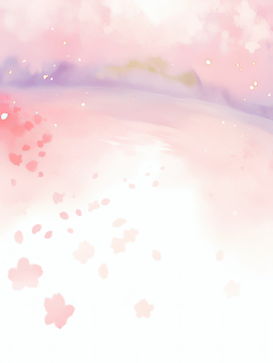 JPG 나무 계절 꽃잎 꽃 예술 컬러 백그라운드 일러스트 자연 하늘 생명 풍경 맑음 봄 벚꽃 그림 장면 화사함 뷰티풀 흩날리기 국내일러스트 AI일러스트 AI콘텐츠 식물 컨셉 모션 날씨 생태계 파일형식