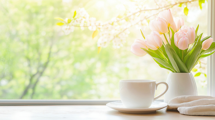 JPG 나무 편집이미지 커피 음료 자연 탁자 휴식 잔 생활 햇빛 꽃병 봄 튤립 흰색 창가 편집실사 AI컴퓨터그래픽 AI콘텐츠 식물 식기 계절 꽃 컬러 가구 컨셉 창문 태양 CG 생태계 파일형식