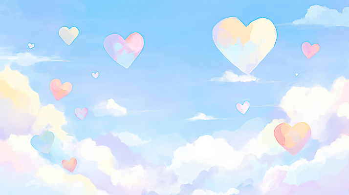 JPG 구름 컬러 하늘색 일러스트 상상 자연 하늘 형상 사랑 풍경 일상 파란색 하트 마음 표현 크기 그림 동심 국내일러스트 AI일러스트 AI콘텐츠 자연요소 모양 감정 라이프 생태계 파일형식