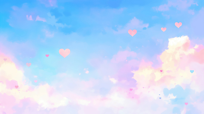 JPG 구름 감정 예술 컬러 백그라운드 일러스트 자연 하늘 따뜻함 사랑 풍경 하트 분위기 부드러움 감성 뷰티풀 스타일 국내일러스트 AI일러스트 AI콘텐츠 자연요소 모양 컨셉 감각 생태계 파일형식