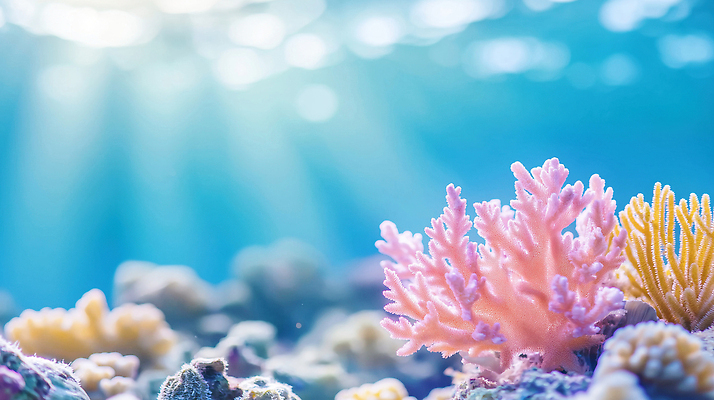 JPG 편집이미지 바다 컬러 자연 빛 바닷속 해저 수중 수중동물 산호 산호초 생태계 이미지편집 AI컴퓨터그래픽 AI콘텐츠 동물 수중식물 자포동물 파일형식