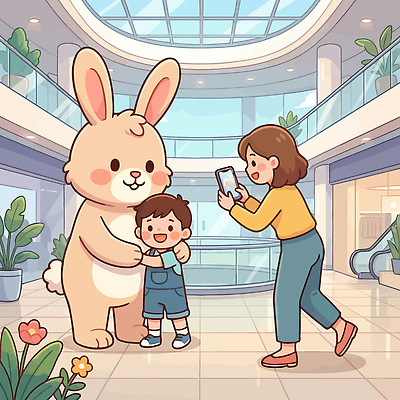 식물 어린이 인형 포즈 일러스트 가족 엄마 실내 사람 이벤트 귀여움 토끼 어린이날 쇼핑몰 즐거움 방문 관심 순간 국내일러스트 AI파일 기념일 감정 컨셉 포유류 관계 내부 반려동물 파일형식 벡터