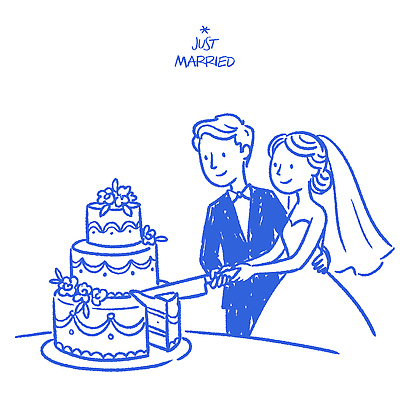부부 드레스 옷 여자 남자 꽃 행복 결혼 일러스트 결혼식 기념 미소 턱시도 장식 파란색 파티 케이크 낙서 자르기 신혼 손그림 풍선 신랑신부 스타일 국내일러스트 AI파일 식물 커플 감정 신부_웨딩 컬러 신랑 모션 디저트 표정 사람 정장 이벤트 파일형식 벡터