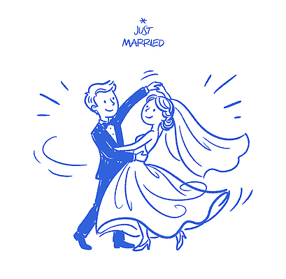 부부 드레스 행복 신랑 결혼 일러스트 결혼식 기념 함께함 사랑 정장 파란색 파티 기쁨 축하 춤 낙서 신혼 손그림 성별 순간 신랑신부 국내일러스트 AI파일 커플 옷 감정 신부_웨딩 컬러 컨셉 문화예술 이벤트 파일형식 벡터