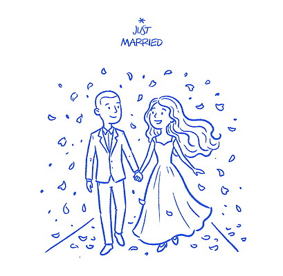 손 부부 커플 꽃잎 행복 신랑 결혼 일러스트 결혼식 사랑 파란색 걷기 축제 기쁨 축하 낙서 손그림 순간 신랑신부 국내일러스트 AI파일 꽃 감정 신부_웨딩 컬러 컨셉 관계 모션 이벤트 신체부위 파일형식 벡터