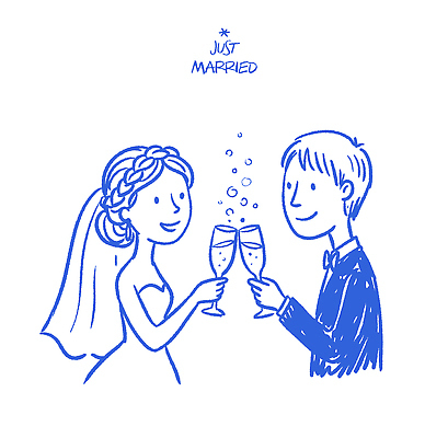부부 드레스 기념일 행복 신랑 결혼 일러스트 신혼부부 결혼식 잔 대화 사랑 파란색 기쁨 축하 낙서 소중 손그림 연애 소통 순간 신랑신부 국내일러스트 AI파일 식기 커플 옷 감정 신부_웨딩 컬러 컨셉 말하기 이벤트 신혼 파일형식 벡터