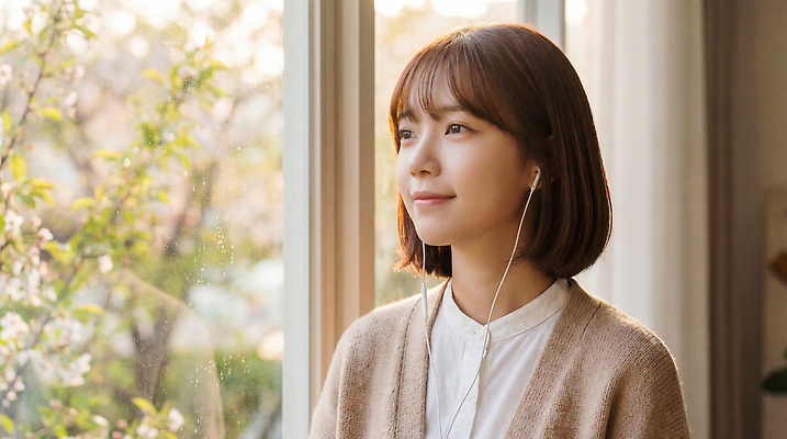 JPG 나무 편집이미지 라이프스타일 꽃 여유 음악 자연 웃음 풍경 소녀 햇빛 평화 방 집중 창가 즐거움 힐링 의료성형뷰티 편집실사 AI인물포토 AI콘텐츠 식물 여자 감정 어린이 컨셉 창문 문화예술 표정 생활 태양 CG 생태계 파일형식 AI포토