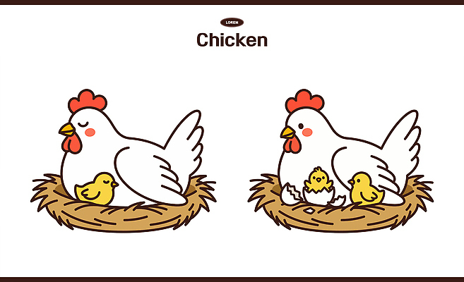 동물 새끼 컬러 일러스트 가족 자연 생명 병아리 라이프 농장 성장 닭 출산 어미 둥지 축산업 소통 외모 일러캐릭터 AI파일 캐릭터 산업 컨셉 농업 관계 조류 생활 생태계 파일형식 벡터