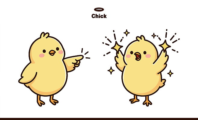 동물 캐릭터 일러스트 손가락 모션 생명 병아리 웃음 친구 노란색 귀여움 기쁨 가리킴 표현 즐거움 일러캐릭터 AI파일 손 감정 컬러 컨셉 관계 조류 표정 손짓 파일형식 벡터