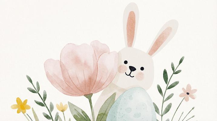 JPG 식물 동물 꽃 예술 컬러 꽃밭 일러스트 자연 수채화 주택 잔디 귀여움 계란 알 봄풍경 봄 토끼 그림 부활절계란 국내일러스트 AI일러스트 AI콘텐츠 계절 컨셉 포유류 부활절 풍경 건물 반려동물 생태계 파일형식