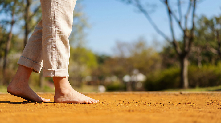 JPG 나무 편집이미지 공원 신발 맨발 자연 하늘 바닥 건강 사람 운동 걷기 산책 외출 오후 황토 의료성형뷰티 편집실사 AI인물포토 AI콘텐츠 식물 공공시설 모션 발 휴식 흙 CG 생태계 파일형식 AI포토