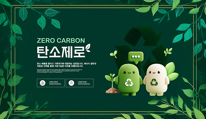 PSD 식물 템플릿 캐릭터 디자인 캠페인 대화 초록색 자연보호 재활용 심볼 친환경 탄소제로 이미지템플릿 컬러 자연 말하기 환경 보호 파일형식