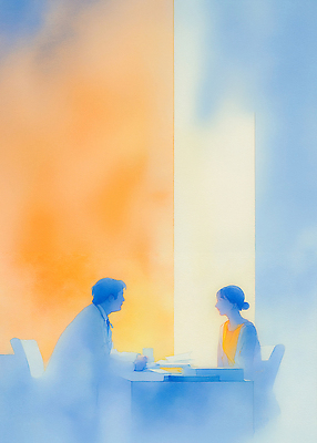 JPG 직업 여자 남자 의자 일러스트 의학 관계 회의 협력 직장 표정 대화 사무실 사무용품 업무 작업 분위기 책상 상담 소통 국내일러스트 AI일러스트 AI콘텐츠 가구 컨셉 회사 비즈니스 문구용품 말하기 사람 파일형식