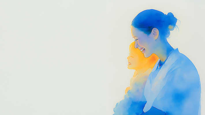 JPG 행복 감정 얼굴 어린이 일러스트 의학 가족 관계 안기 엄마 함께함 따뜻함 사랑 미소 웃음 기쁨 시간 순간 국내일러스트 AI일러스트 AI콘텐츠 컨셉 모션 표정 사람 신체부위 파일형식