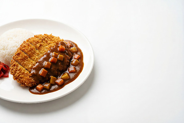 JPG 편집이미지 접시 한식 고추 밥 육류 요리 주방 식사 튀김 돈가스 저녁 국물 점심 카레 카레돈가스 편집실사 AI포토 AI콘텐츠 식기 음식 채소 식재료 커틀릿 야간 CG 파일형식