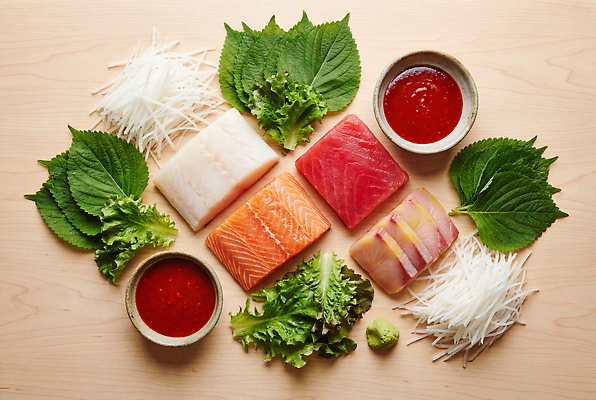 JPG 편집이미지 음식 채소 뿌리채소 어류 요리 초밥 회 고추장 상추 고추냉이 해산물 준비 연어 대파 가자미 모듬회 편집실사 AI포토 AI콘텐츠 수중동물 양념 CG 파 일본음식 파일형식