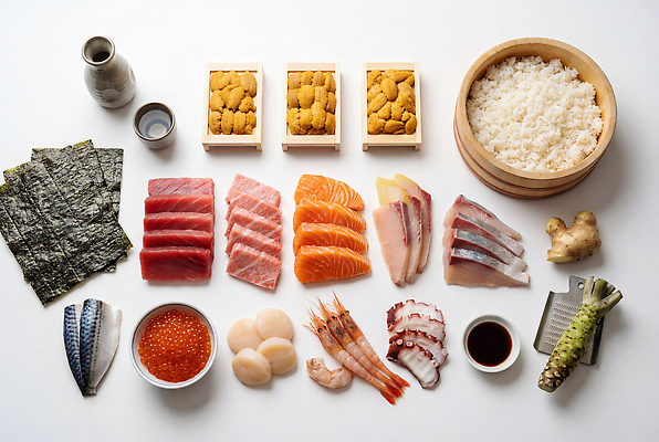 음식 어패류 갑각류 어류 수중동물 양념 해조류 CG 일본음식 파일형식 AI콘텐츠 해산물 초밥 밥 참치 연어 홍합 갈치 간장 고추냉이 미역 조개 새우 편집실사 JPG 편집이미지 AI포토