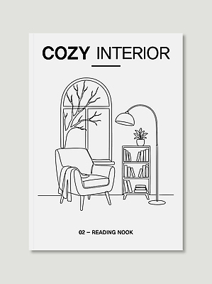 나무 디자인 가구 일러스트 창문 조명 책장 인테리어 독서 환경 광선 단순화된 국내일러스트 AI파일 식물 생활용품 파일형식 벡터