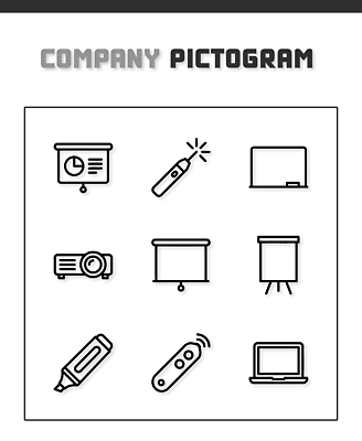 아이콘 디자인 회사 비즈니스 회의 기술 그래픽 픽토그램 스크린 도구 기록 발표 프레젠테이션 신호 화이트보드 프로젝터 2D아이콘 AI파일 파일형식 벡터
